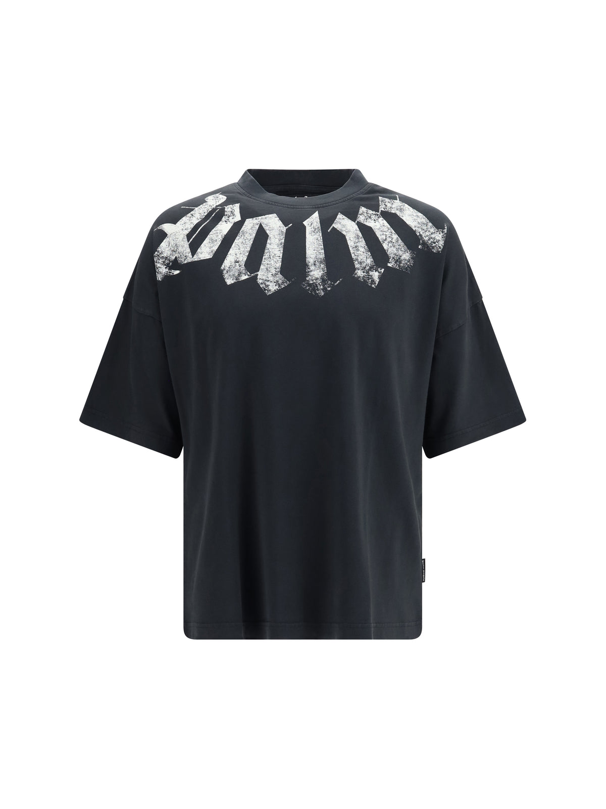 Palm Angels Big Neck Logo T-shirt - Black-Off White