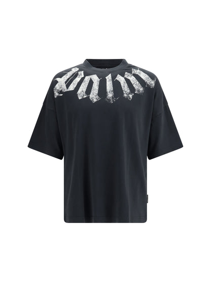 Palm Angels Big Neck Logo T-shirt - Black-Off White