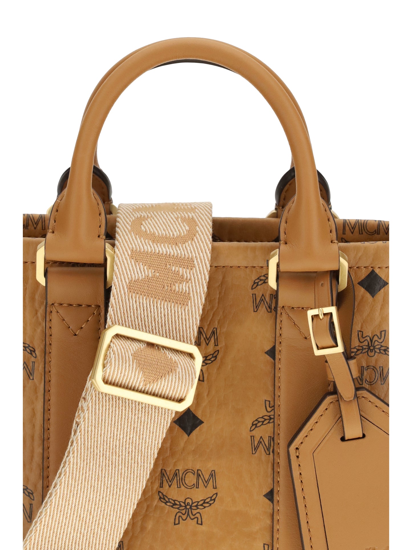 MCM Aren Mini printed canvas Tote Bag