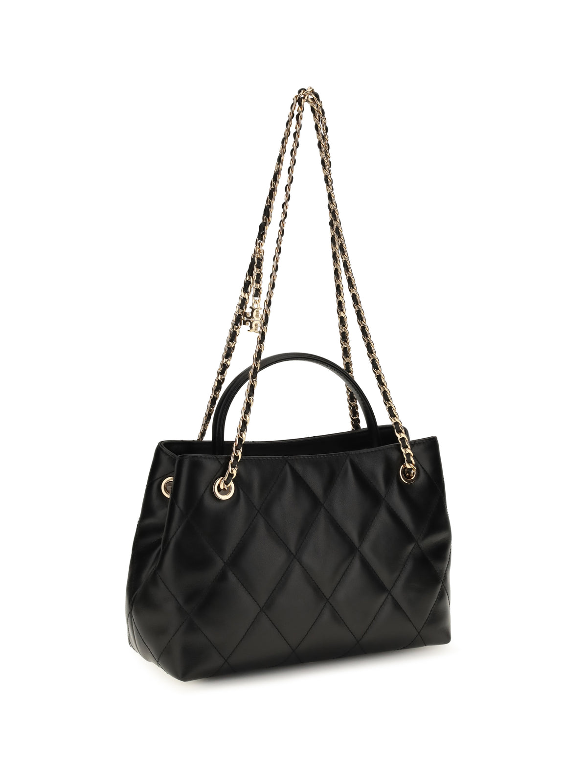 Tory Burch Small Fleming leather Tote Bag - Black