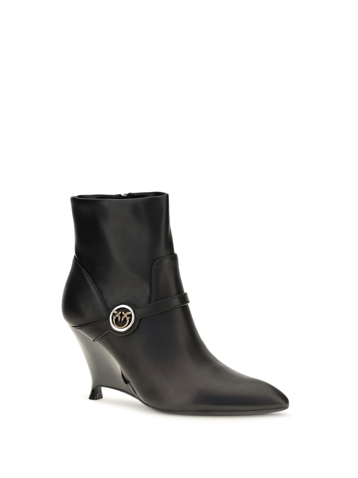 Pinko Gwen leather ankle Boots - Black