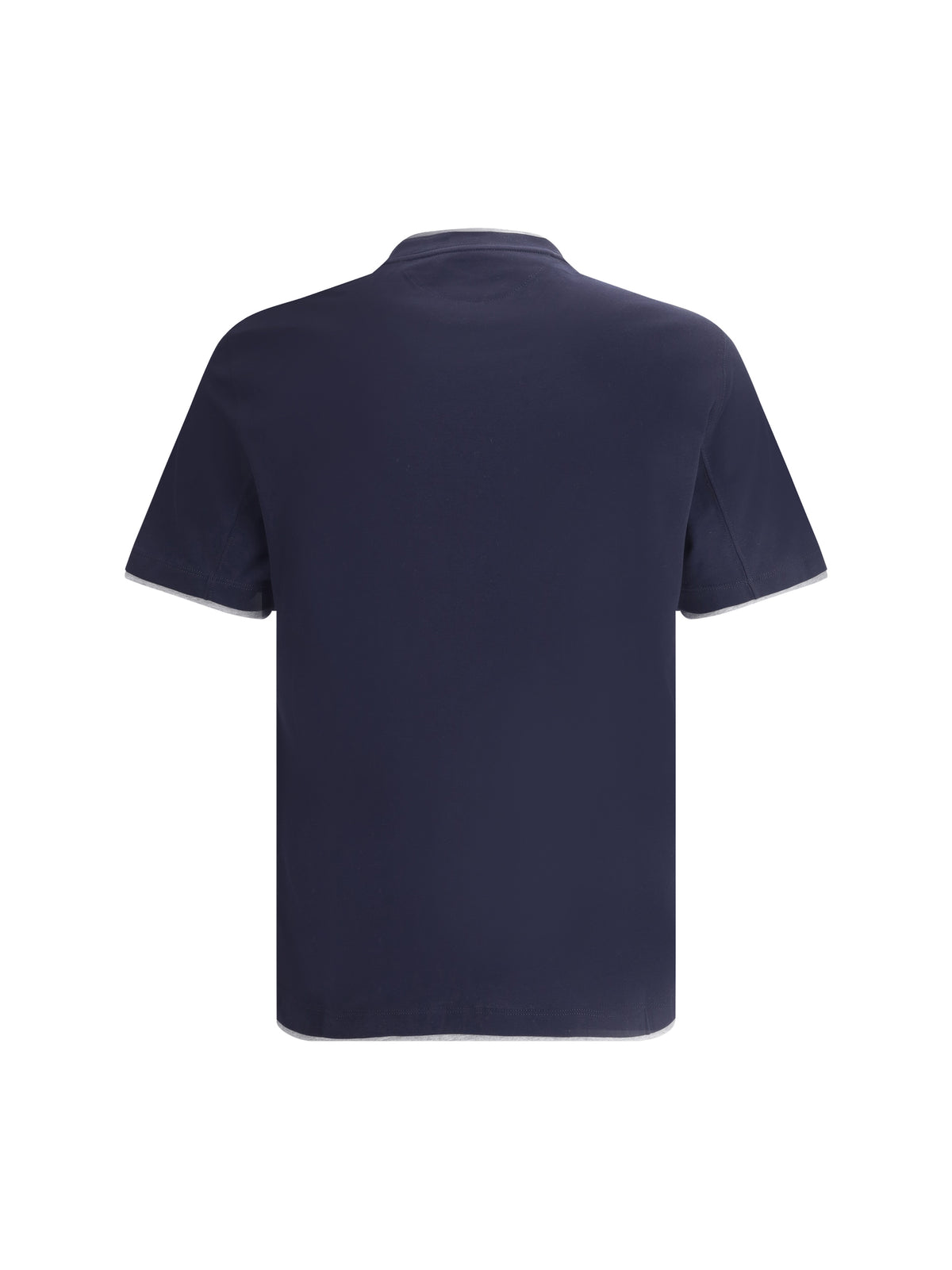 Brunello Cucinelli Cotton T-shirt - Cobalto+Grigio Medium