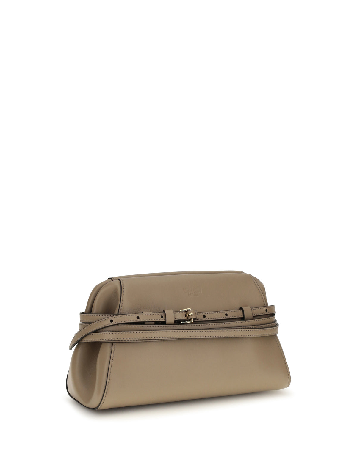Moschino Belt-detail Clutch - Ecru