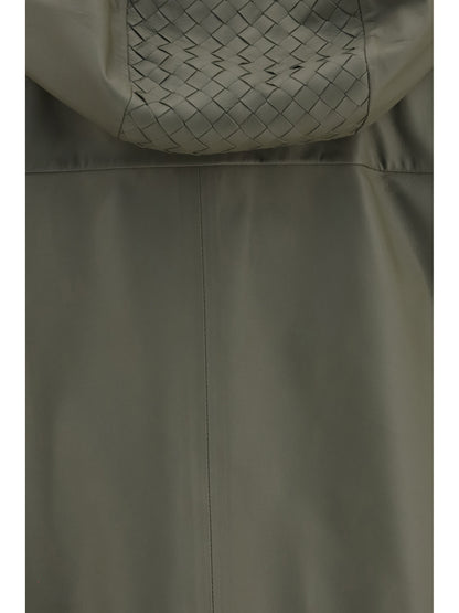 Bottega Veneta Lightweight nappa leather Jacket with Intrecciato Hood - Desert Taupe
