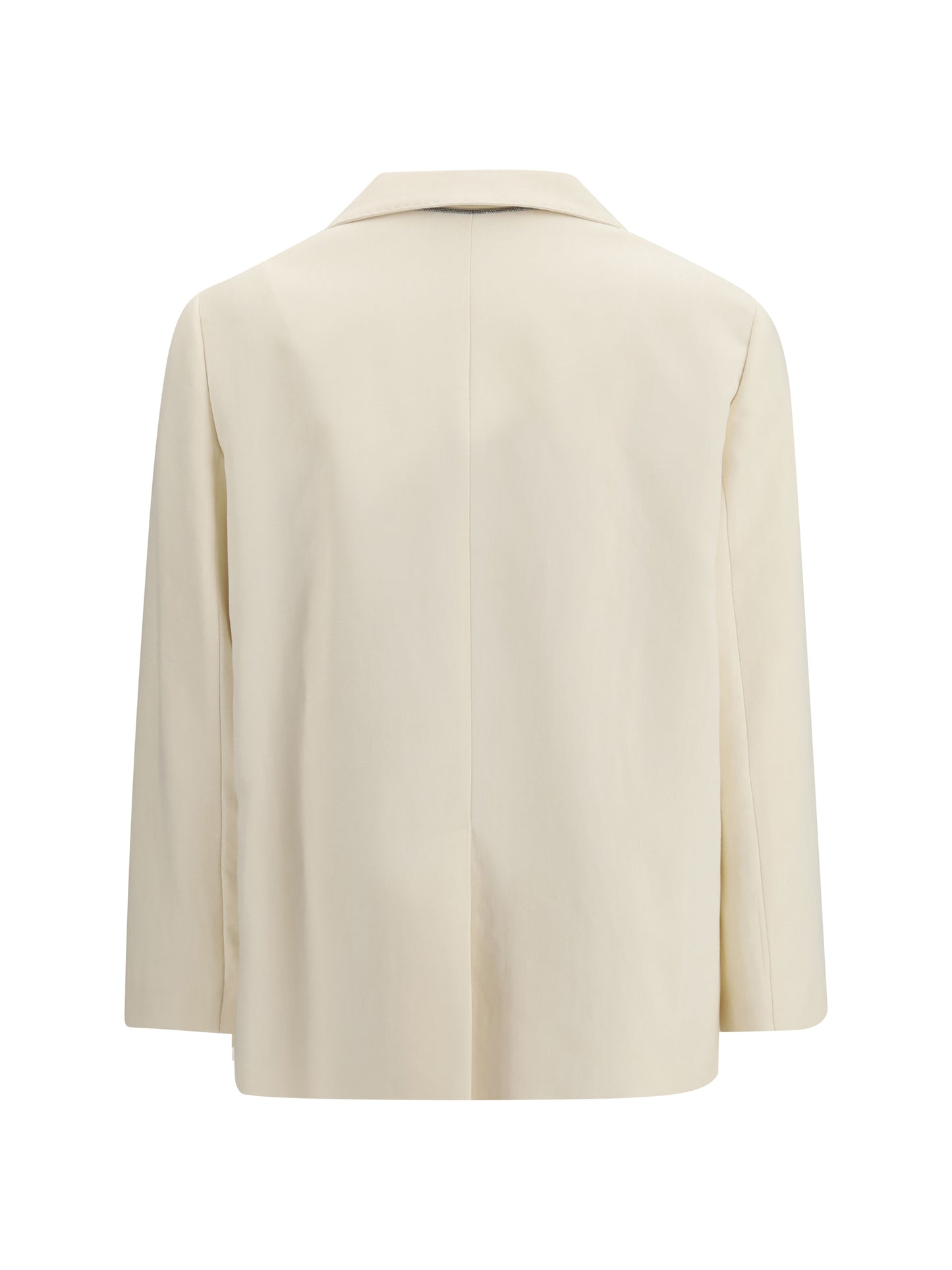 BRUNELLO CUCINELLI Fluid twill Jacket in viscose and linen with monile