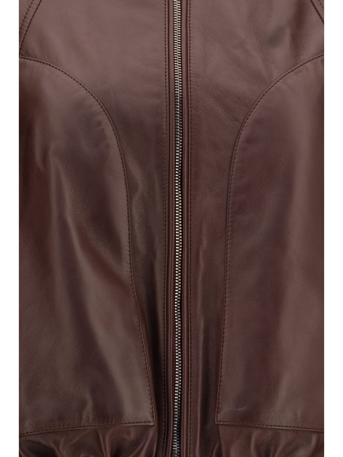 Brunello Cucinelli Nappa Jacket with drawstring and monili - Ruby