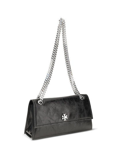 Tory Burch Kira suede Shoulder Bag with turn-lock detail - Black