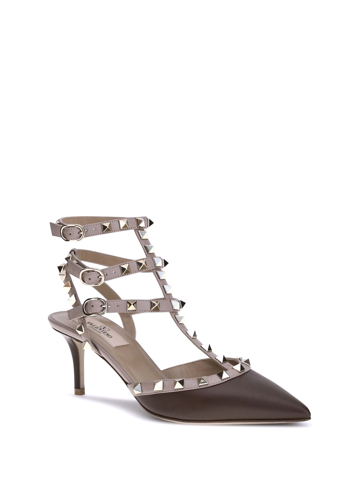 Valentino Garavani Rockstud Pumps - Light Coffee/Poudre