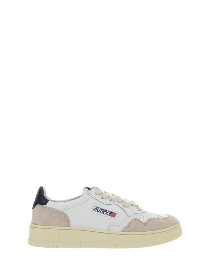 Autry Medalist Low leather Sneakers - Wht/Blue
