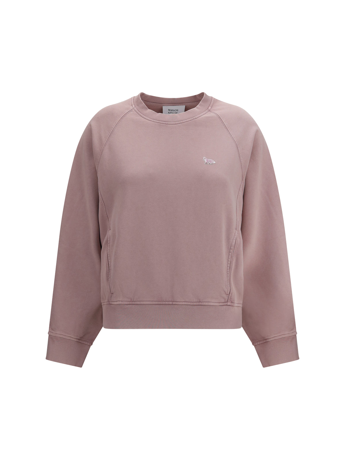 Maison Kitsuné Baby Fox Faded crewneck Sweatshirt - Misty Lilac Faded
