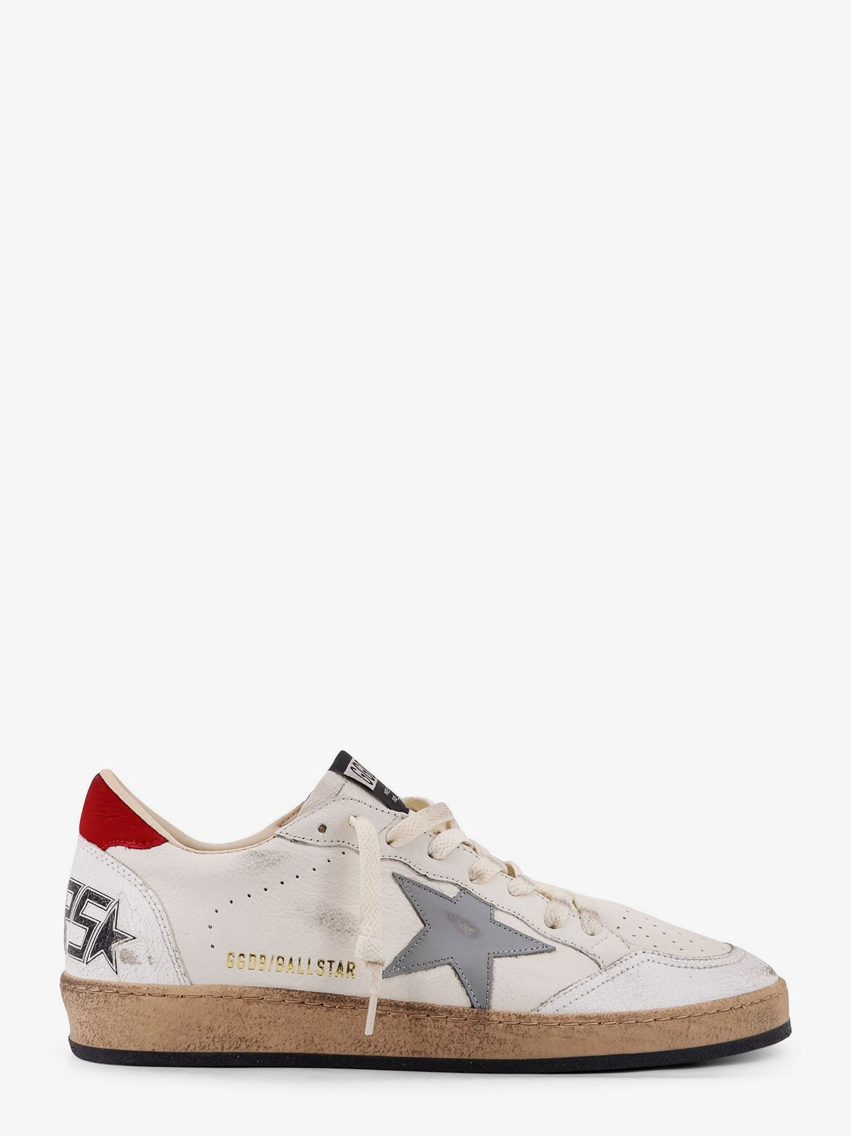 Golden Goose Deluxe Brand Ball Star Distressed leather sneakers - White Silver Blue Red