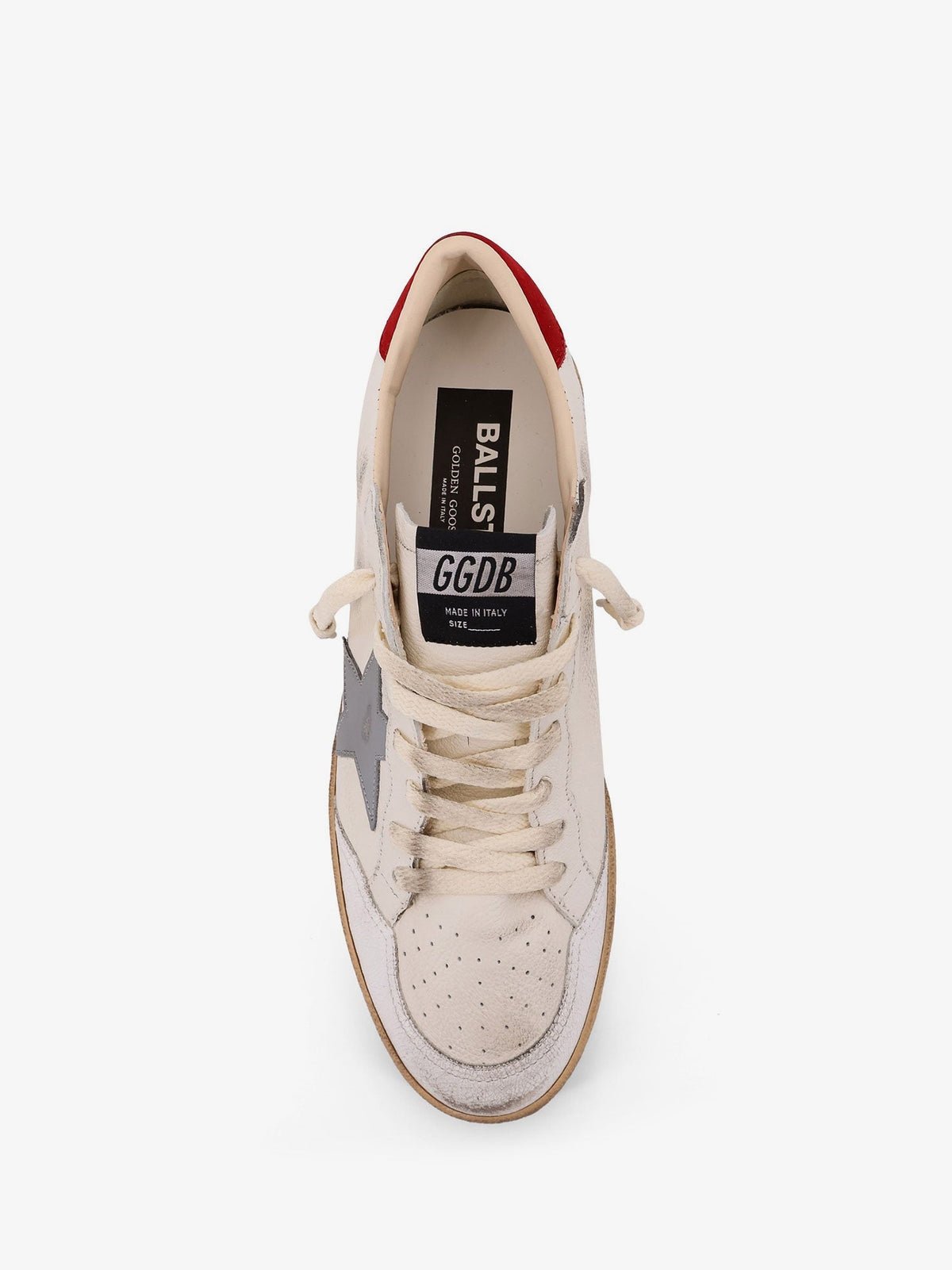 Golden Goose Deluxe Brand Ball Star Distressed leather sneakers - White Silver Blue Red