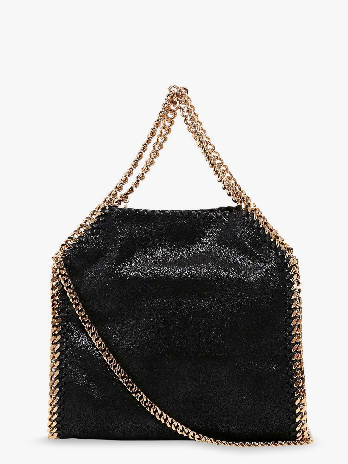 Stella Mccartney Falabella Mini shaggy deer crossbody bag - Black