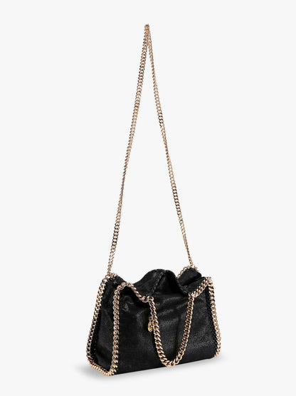 Stella Mccartney Falabella Mini shaggy deer crossbody bag - Black