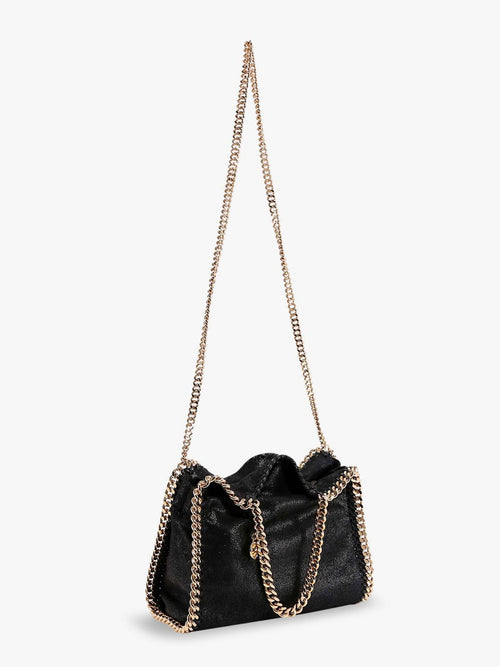 Stella Mccartney Falabella Mini shaggy deer crossbody bag - Black