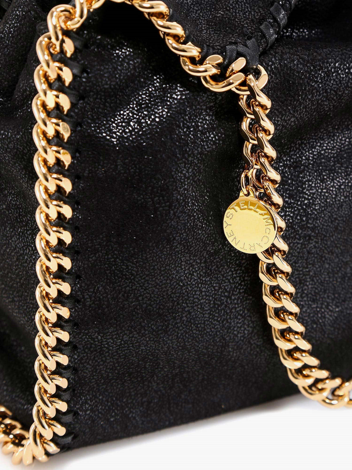 Stella Mccartney Falabella Mini shaggy deer crossbody bag - Black