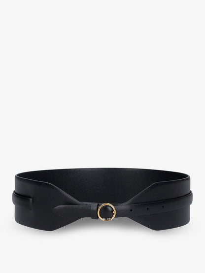 Alaia Maxi Leather Belt With Metal Buckle