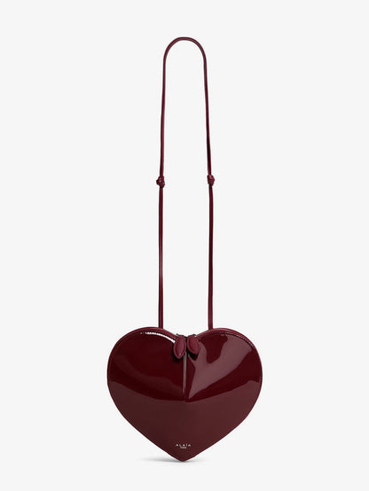 Alaia Le Coeur Patent Leather Crossbody Bag