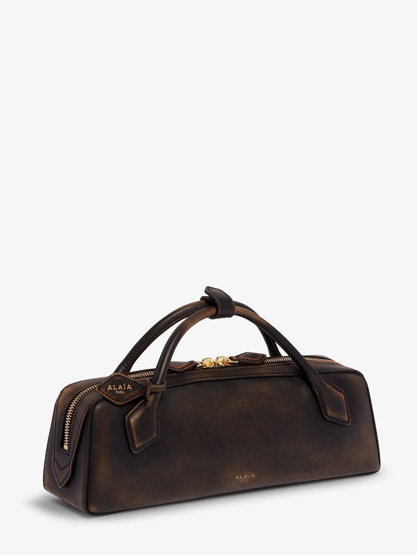 Alaia Teckel Used Effect Leather Handbag