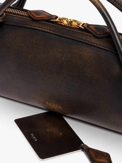 Alaia Teckel Used Effect Leather Handbag