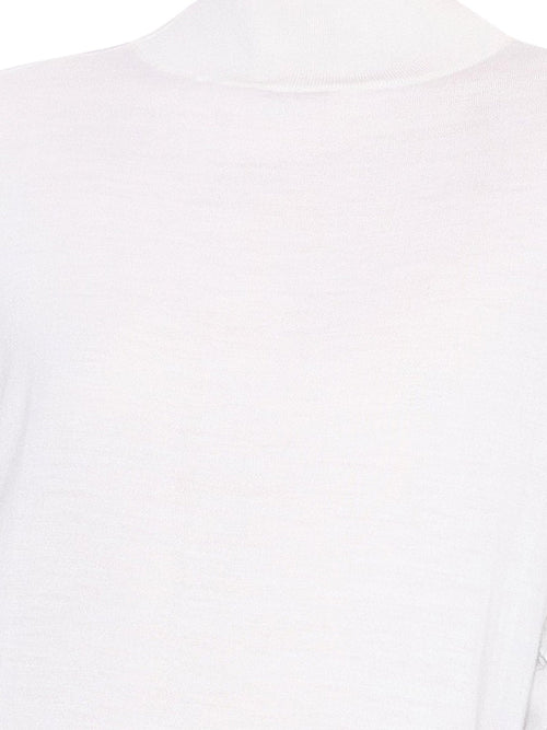 Alaia Peplum virgin wool sweater - Blanc
