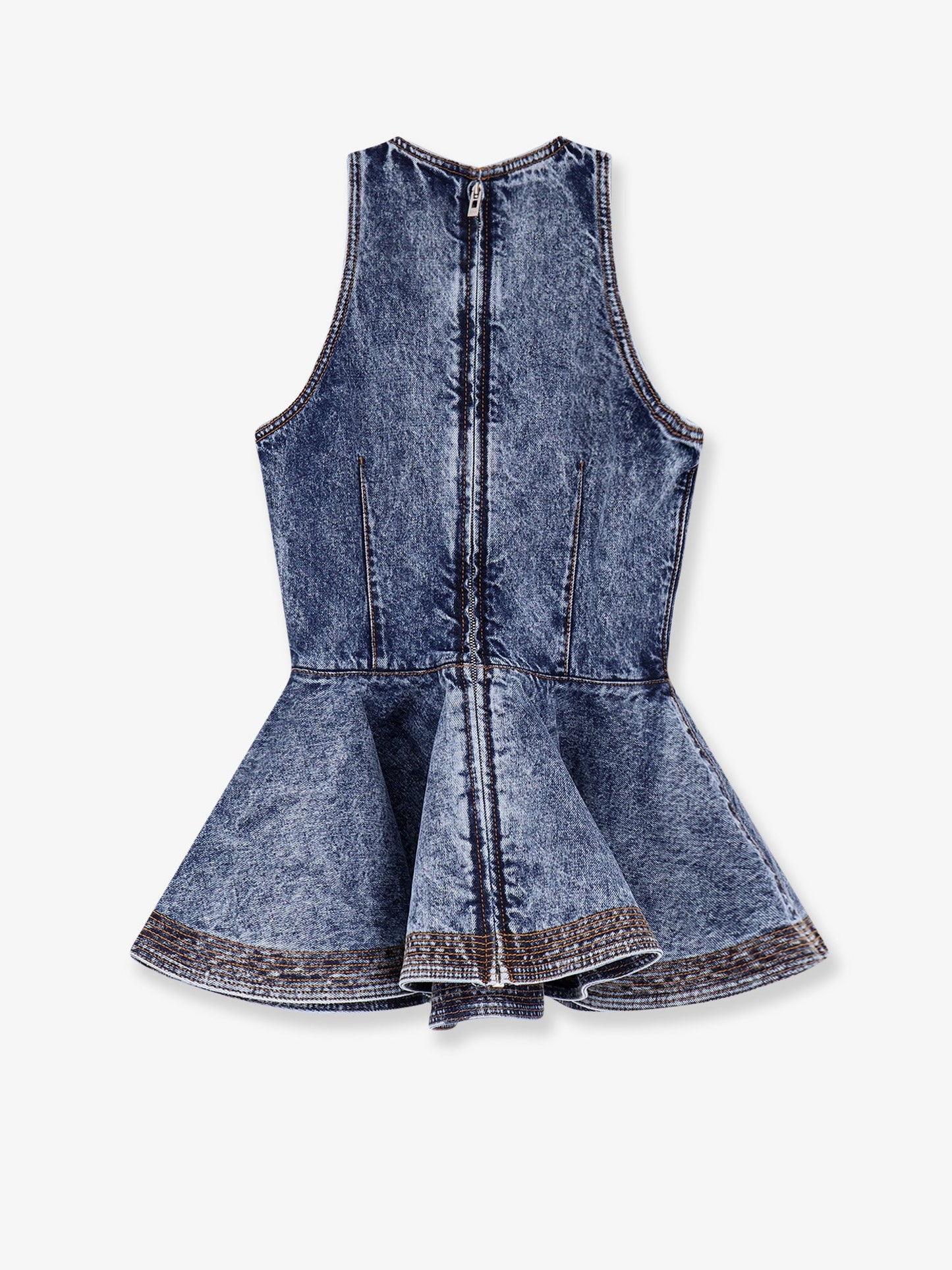 Alaia Peplum Denim Top