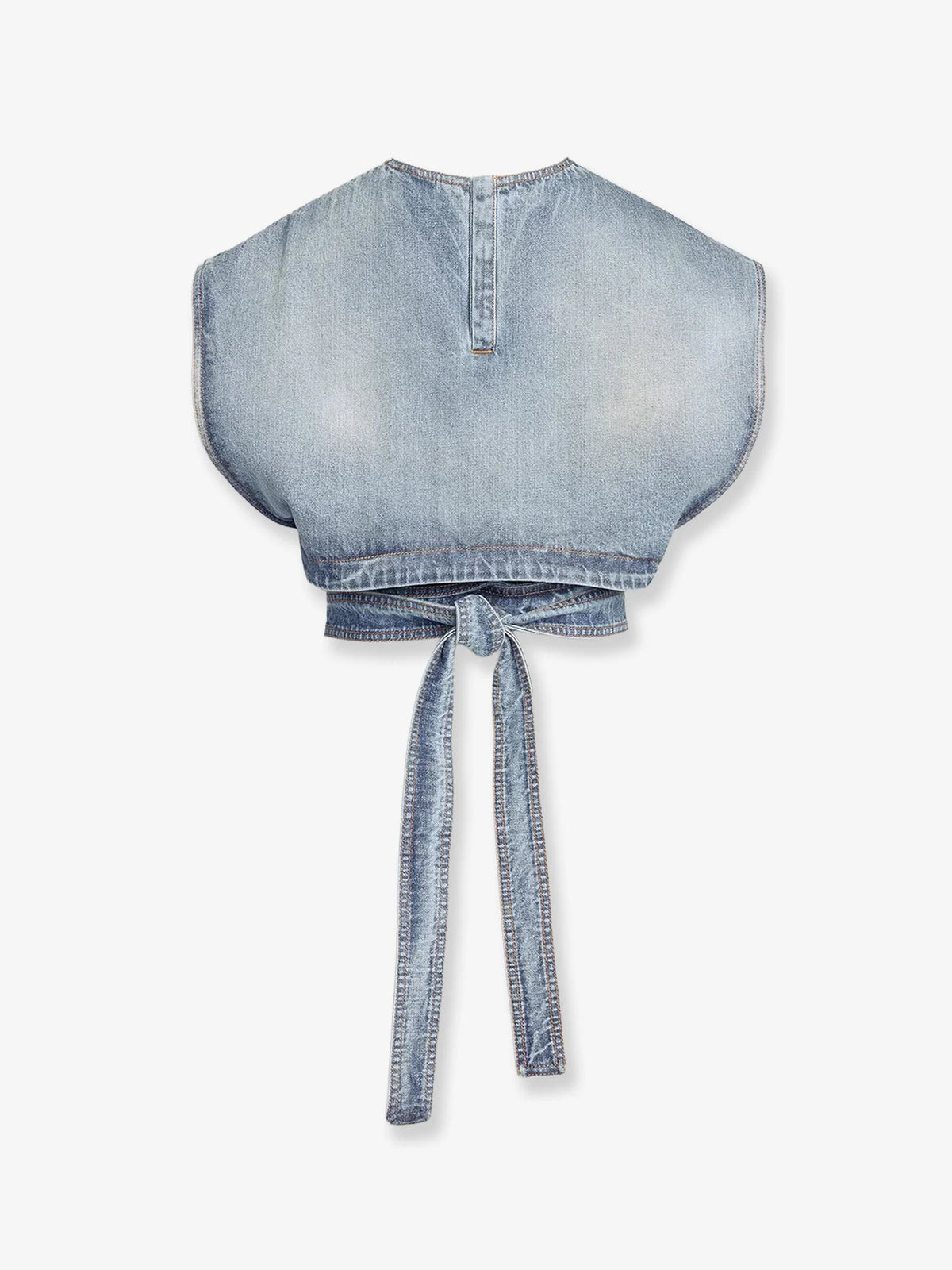 ALAÏA - Belted denim top