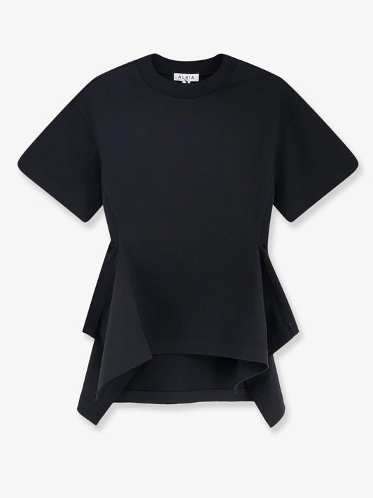 Alaia Paneled Cotton T Shirt