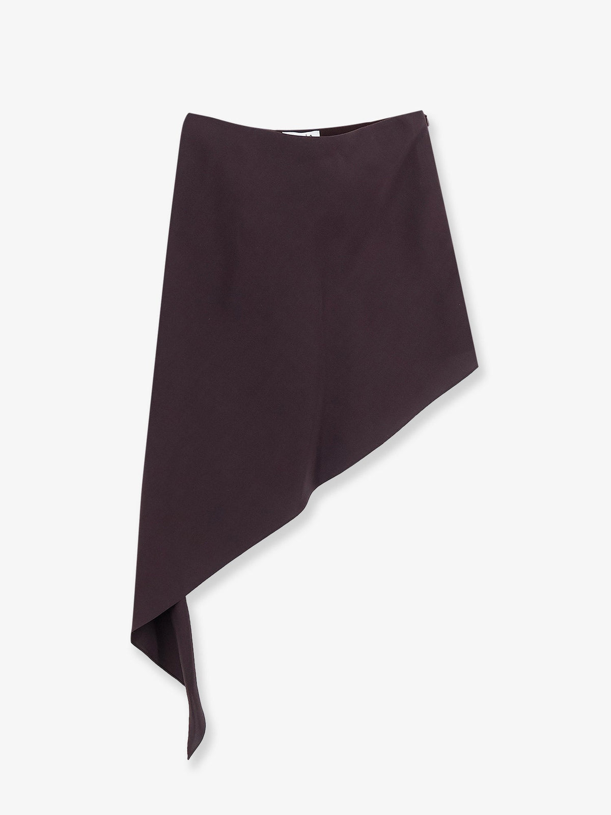 Alaia Asymmetric paper and viscose skirt - Aubergine