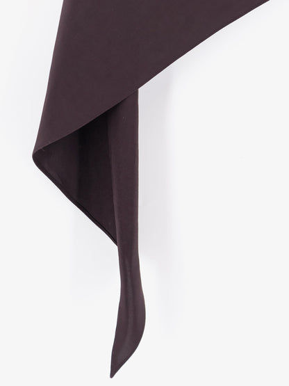 Alaia Asymmetric paper and viscose skirt - Aubergine