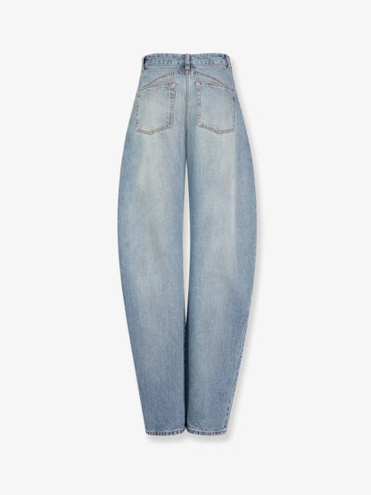 Alaia Faded Blue Denim Jeans
