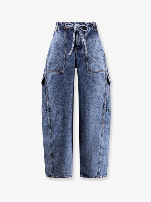 Alaia Blue Denim Cargo Jeans