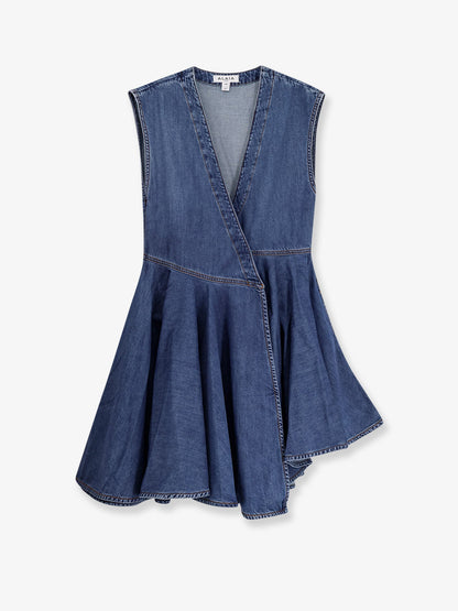 Alaia Wrap denim dress - Bleu Mineral