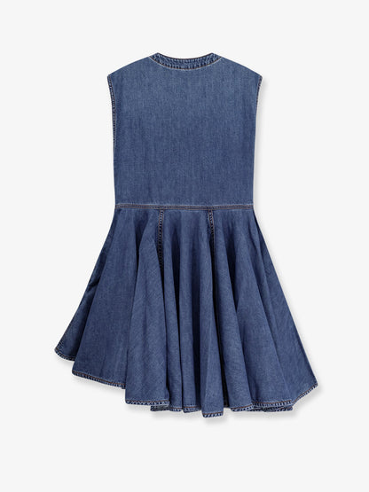 Alaia Wrap denim dress - Bleu Mineral
