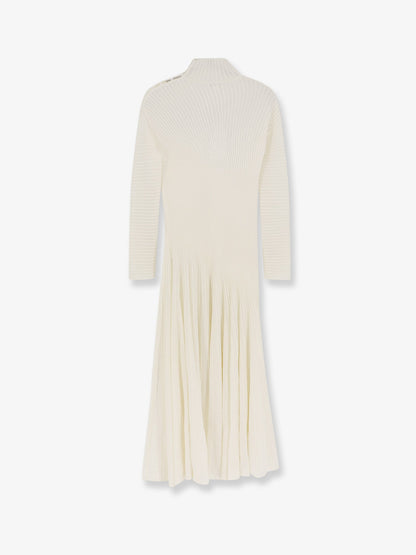 Alaia Long wool dress - Blanc