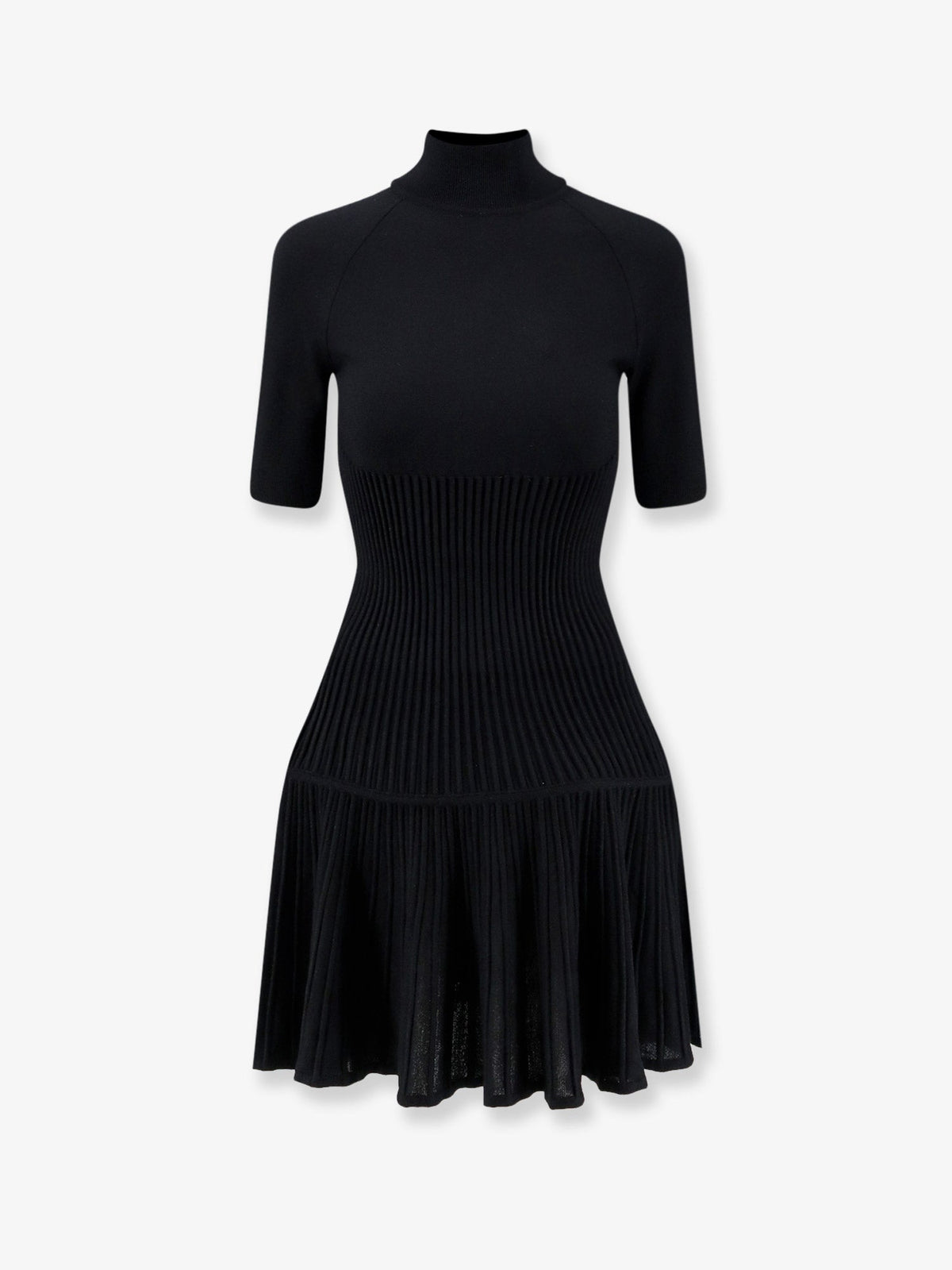 Alaia Crinoline wool blend short dress - Noir Alaia