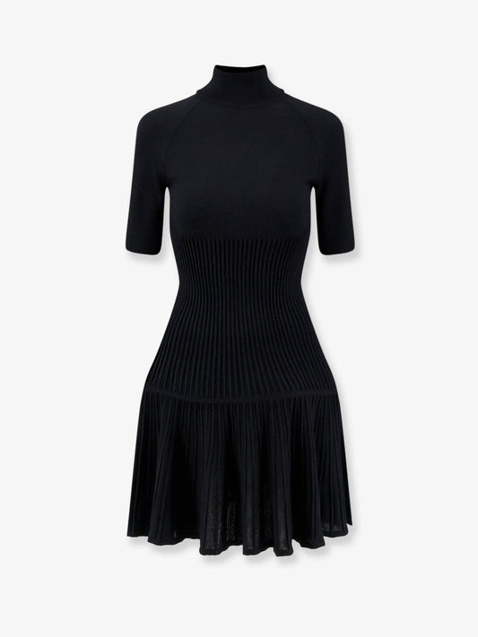 Alaia Crinoline wool blend short dress - Noir Alaia