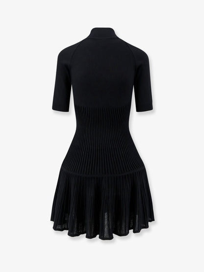 Alaia Crinoline wool blend short dress - Noir Alaia
