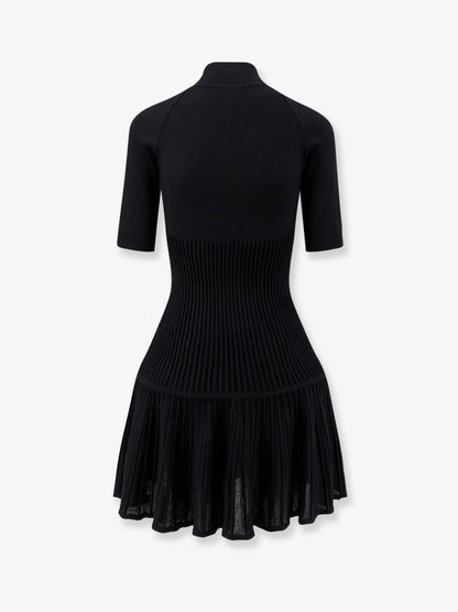 ALAÏA - Crinoline wool blend short dress