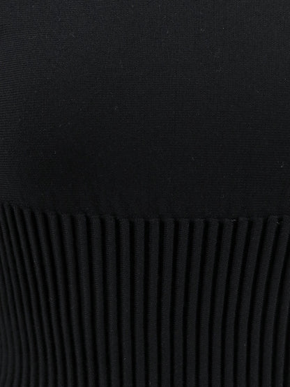 Alaia Crinoline wool blend short dress - Noir Alaia