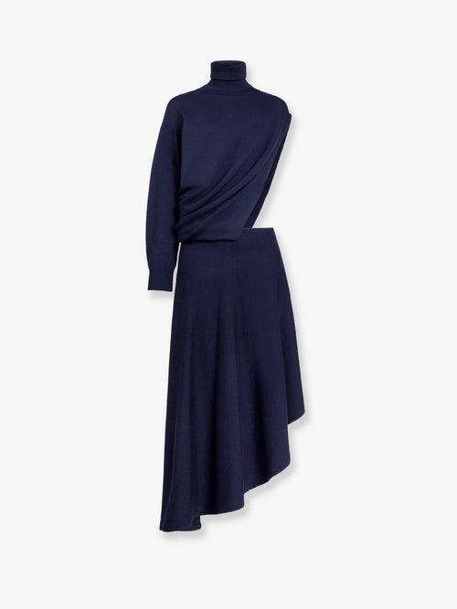 Alaia Cut-Out virgin wool dress - Minuit