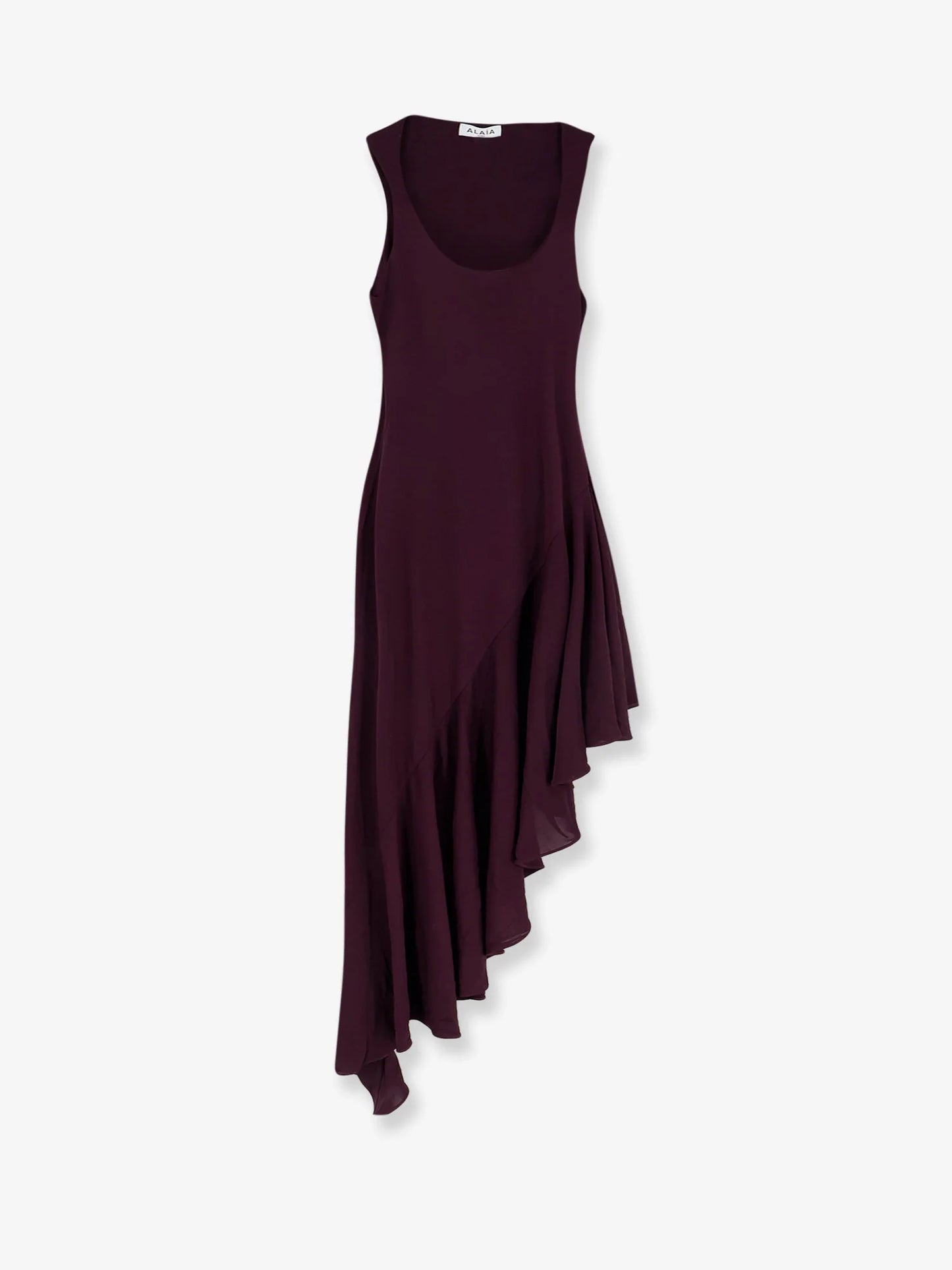 Alaia Long Asymmetrical Viscose Dress