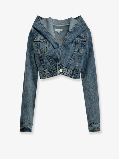Alaia Hooded denim jacket - Bleu Neige