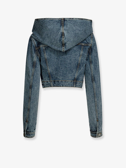Alaia Hooded denim jacket - Bleu Neige