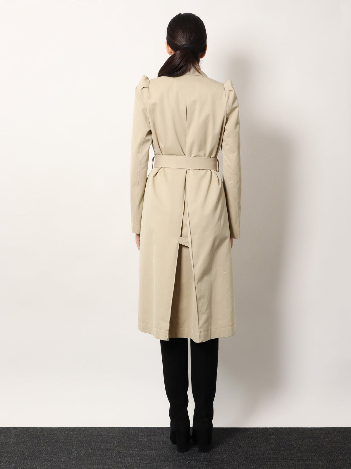 Alexander McQueen Cotton trench with Puff sleeves - Pale Beige