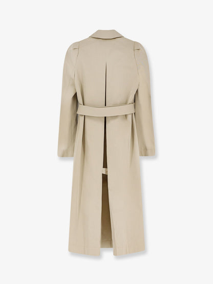 Alexander Mcqueen Cotton Trench With Puff Sleeves