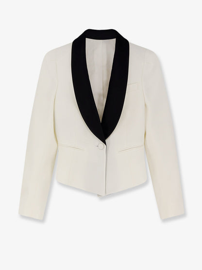 Alexander Mcqueen Wool Blazer With Satin Lapel