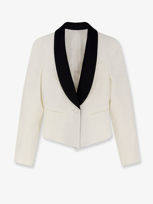 Alexander Mcqueen Wool Blazer With Satin Lapel
