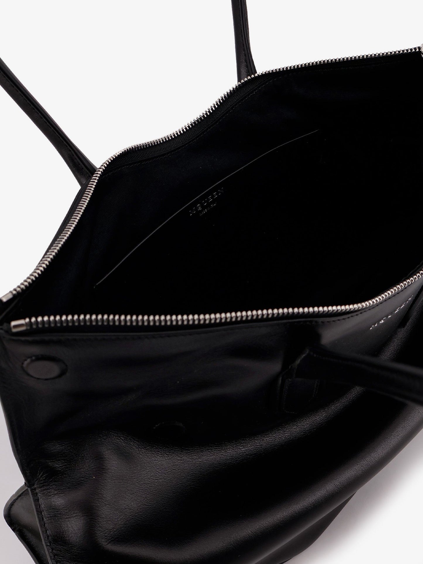 Alexander Mcqueen Manta Leather Shoulder Bag With All Over Metal Details