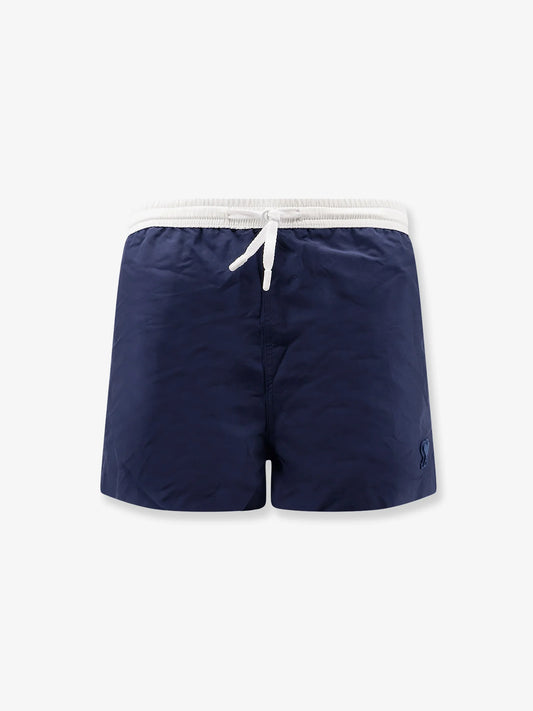 Ami Paris Nylon Swimsuit With Tone On Tone Logo
